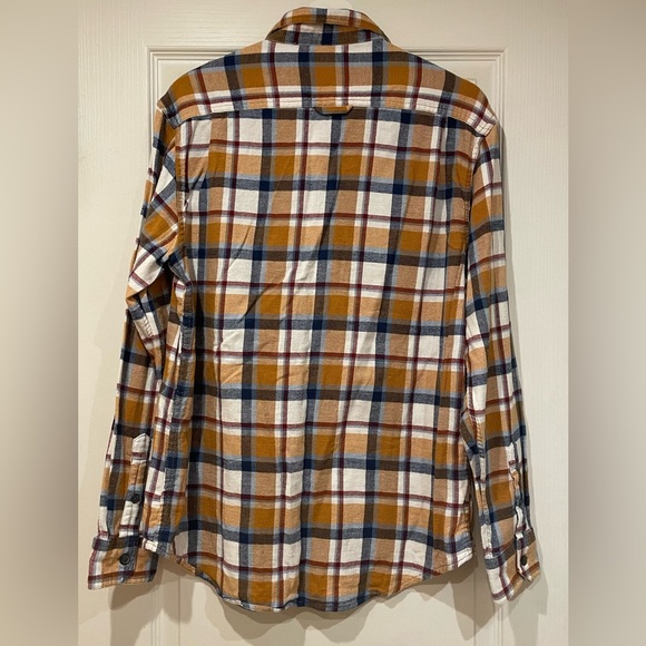 ⭐️ Old Navy Mustard Plaid Botton Down Top - Picture 2 of 4